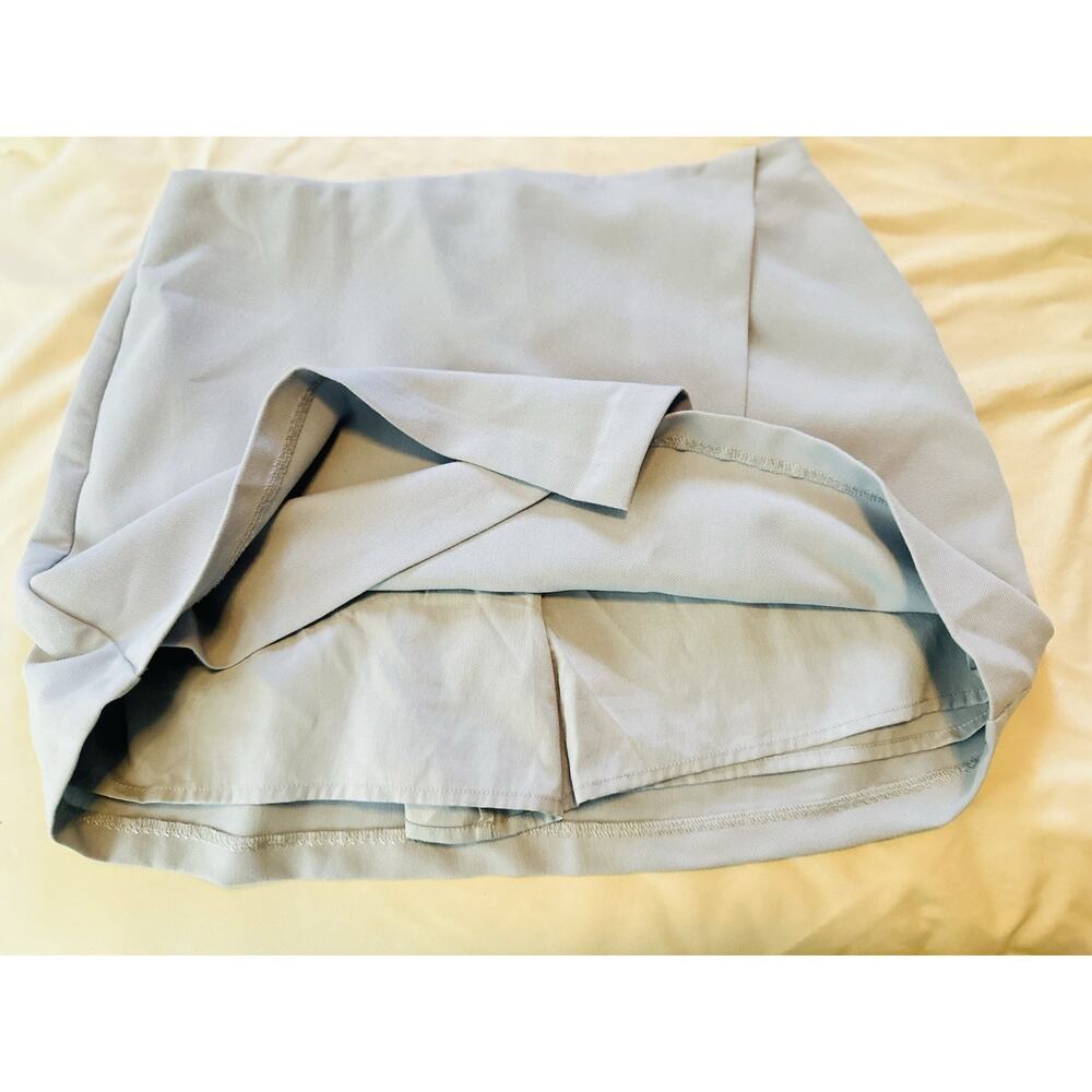 Abercrombie Scarlett Mid Rise Mini Skort Gray Medium Office Minimalist Preppy - Picture 5 of 7